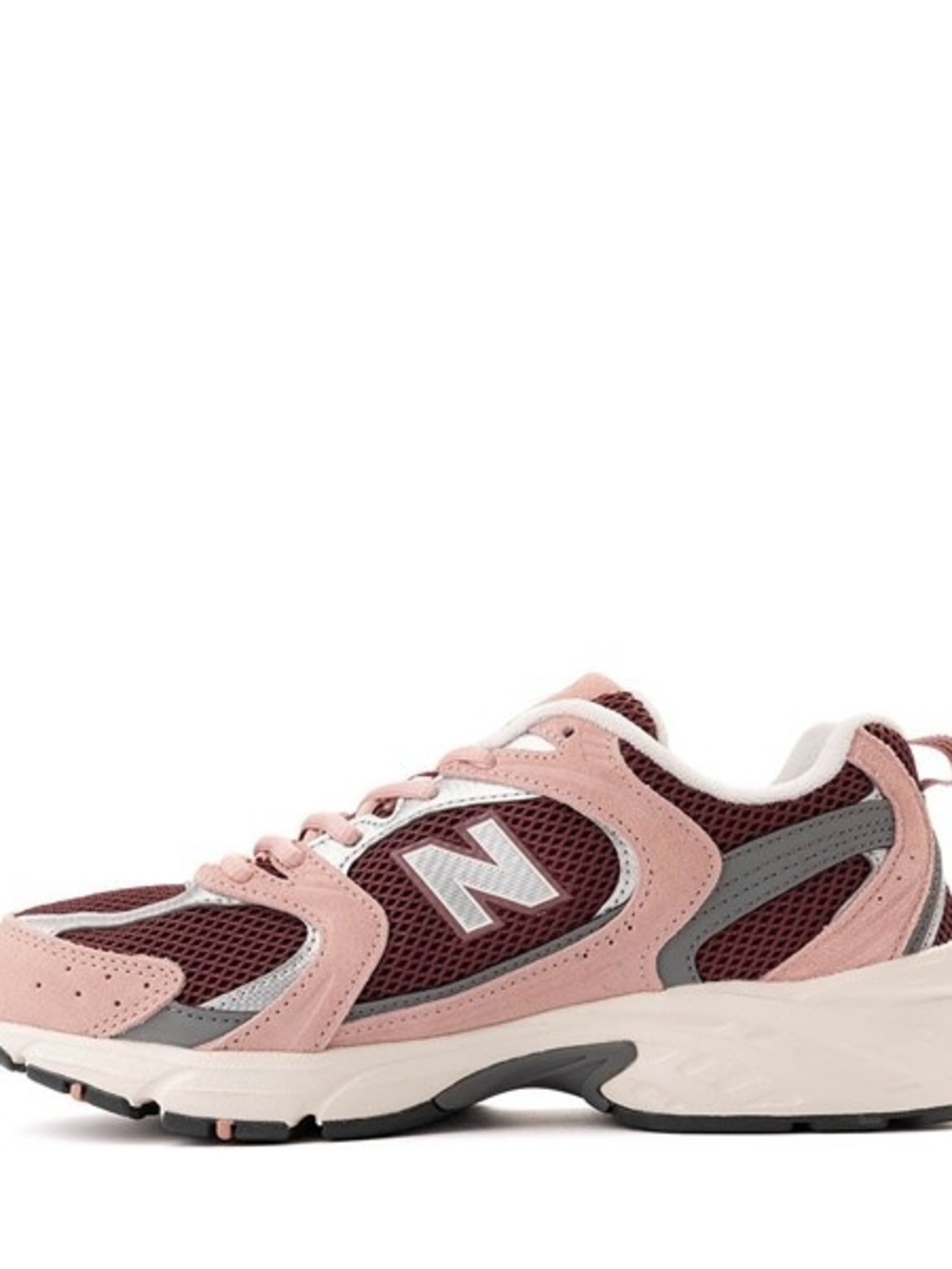 New Balance Women's Pink and Burgundy Mesh Runner